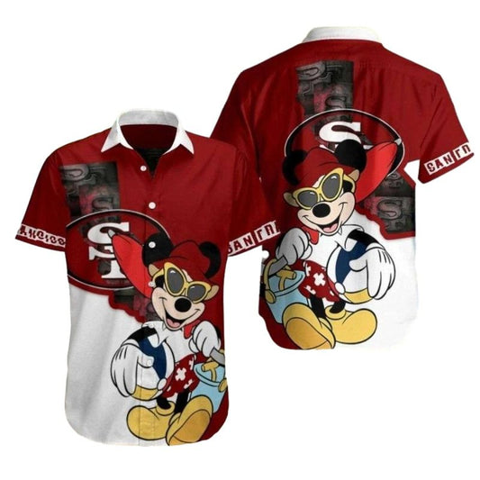 San Francisco 49ers Mickey Playful Hawaiian Shirt - Moonbestprint