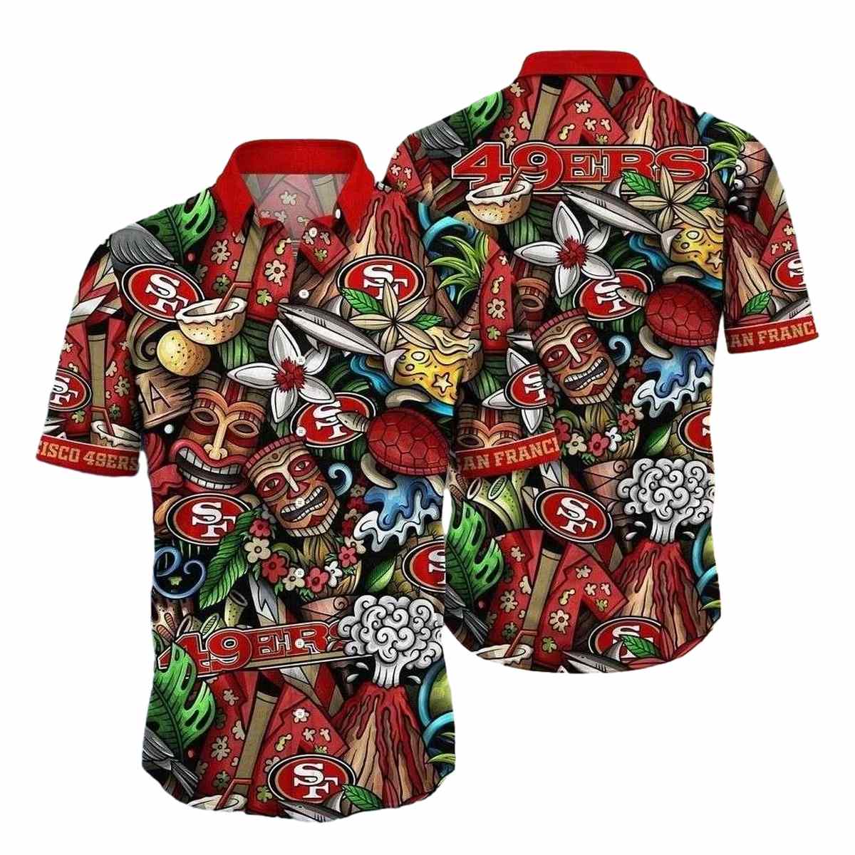 San Francisco 49ers Mystical Tiki Adventure Hawaiian Shirt - Moonbestprint