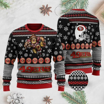 San Francisco 49ers NFL Ugly Christmas Sweater, NFL Christmas Sweater Moonbestprint