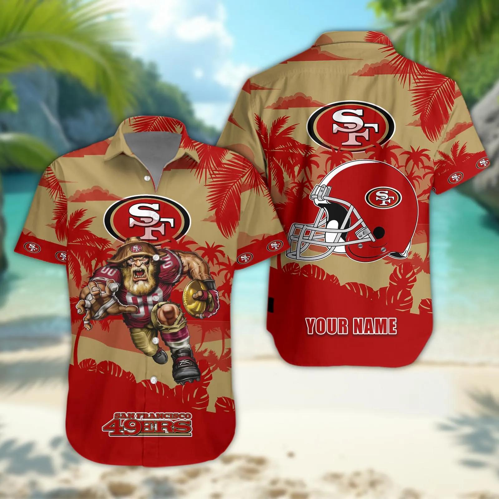 San Francisco 49ers Personalized Hawaiian Shirt, NFL Hawaiian Shirt Moonbestprint