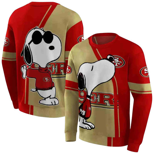 San Francisco 49ers Playful Snoopy Aop Sweatshirt - Moonbestprint