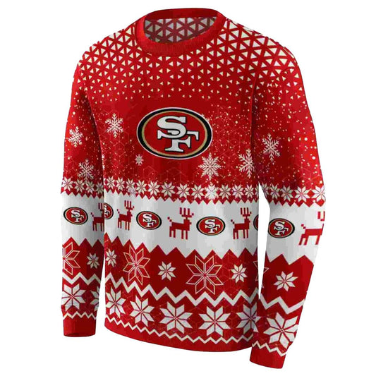 San Francisco 49ers Reindeer Motif Red Aop Sweatshirt - Moonbestprint