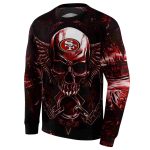 San Francisco 49ers Skull Angel Artwork Red Black Aop Sweatshirt - Moonbestprint