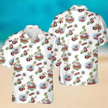 San Francisco 49ers State and Tropical Hawaiian Shirt, NFL Hawaiian Shirt Moonbestprint