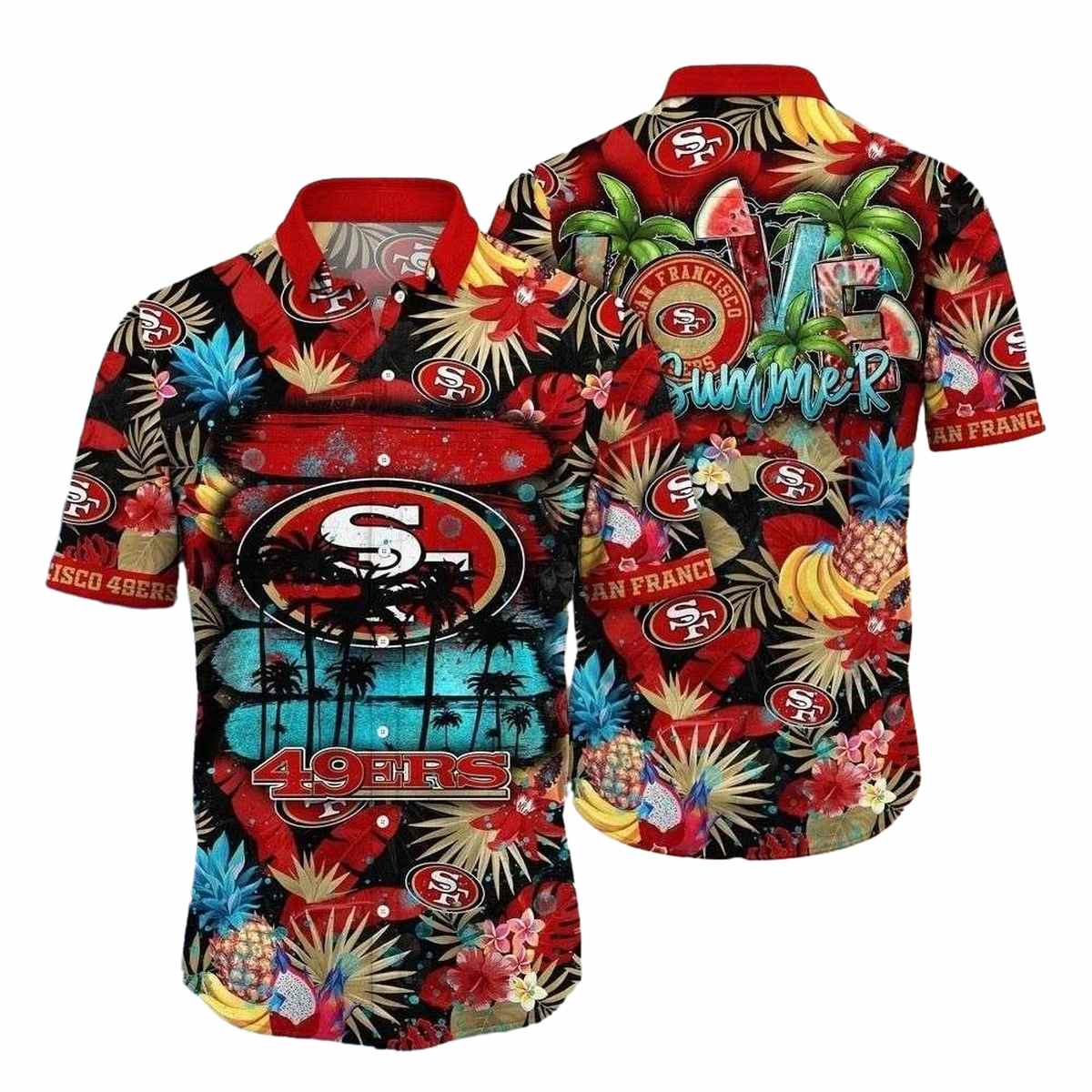 San Francisco 49ers Sunset Beach Party Hawaiian Shirt - Moonbestprint