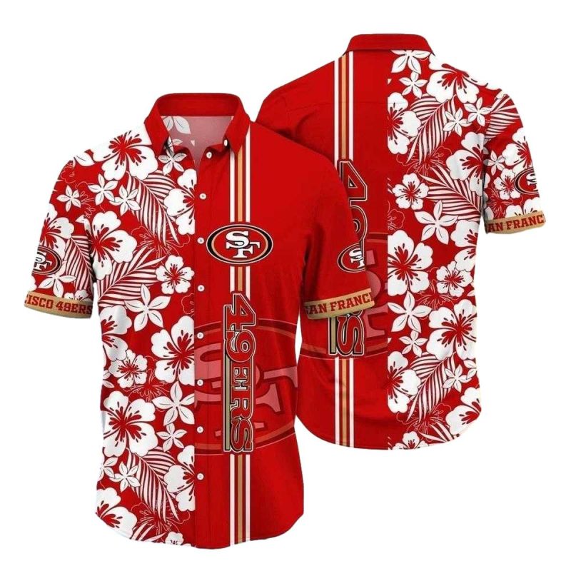 San Francisco 49ers Tropical Hibiscus Retreat Hawaiian Shirt - Moonbestprint