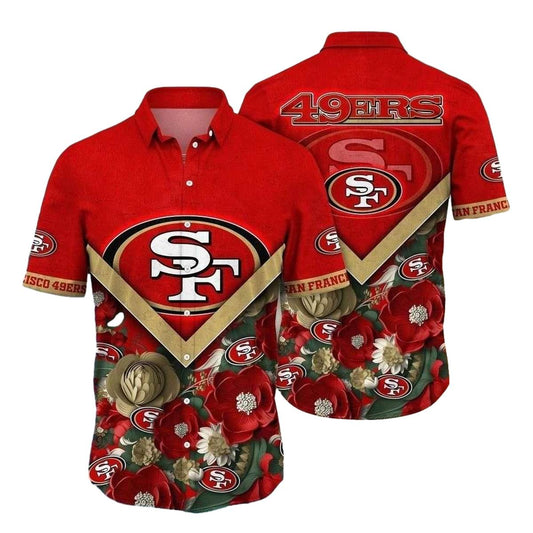 San Francisco 49ers Victory Rose Hawaiian Shirt - Moonbestprint