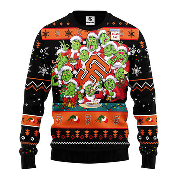San Francisco Giants 12 Grinch Xmas Day Ugly Christmas Sweater Moonbestprint
