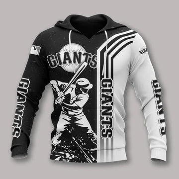 San Francisco Giants Black And White All Over Print Hoodie 1, MLB Hoodie Moonbestprint