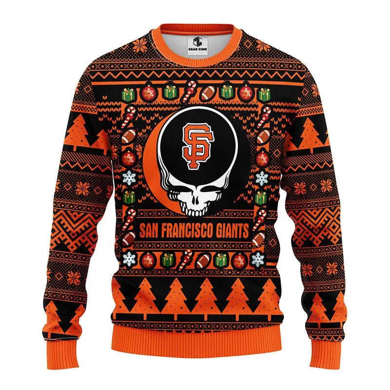 San Francisco Giants Grateful Dead Ugly Christmas Sweater, MLB Christmas Sweater Moonbestprint