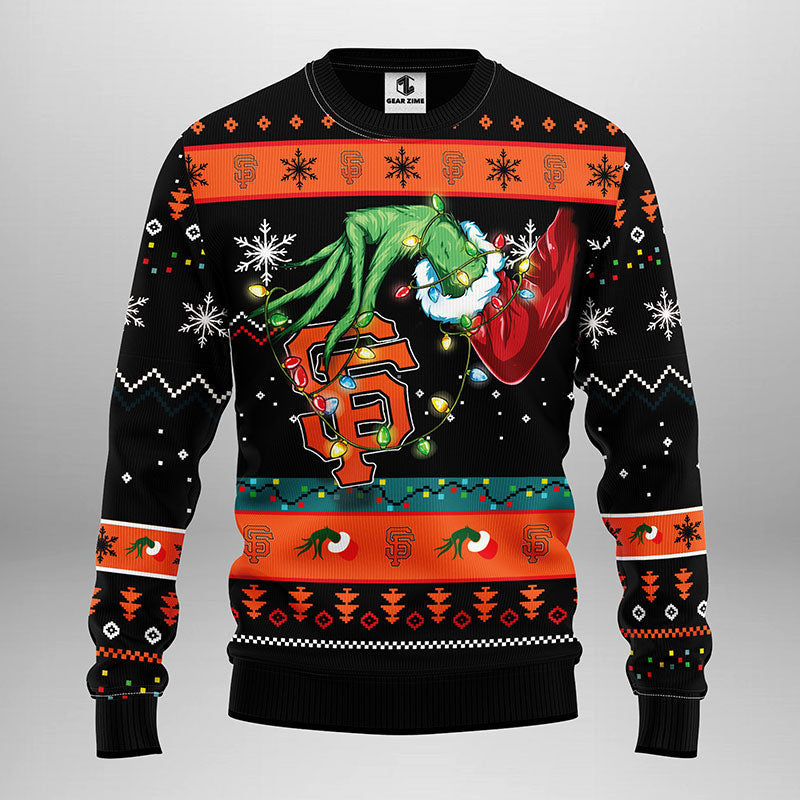 San Francisco Giants Grinch Ugly Christmas Sweater Moonbestprint