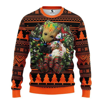 San Francisco Giants Groot Hug Ugly Christmas Sweater, MLB Christmas Sweater Moonbestprint