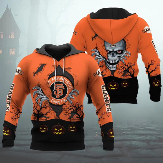 San Francisco Giants Halloween 3D Apparel, MLB Hoodie Moonbestprint