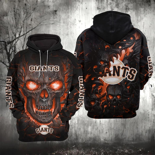 San Francisco Giants Lava Skull 3D Hoodie, MLB Hoodie Moonbestprint