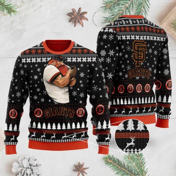 San Francisco Giants Mascot Ugly Christmas Sweater, MLB Christmas Sweater Moonbestprint