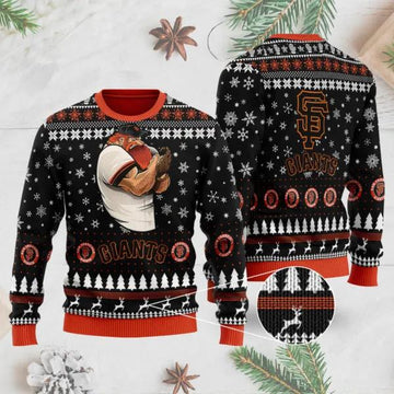 San Francisco Giants Mascot Ugly Christmas Sweater, MLB Christmas Sweater Moonbestprint