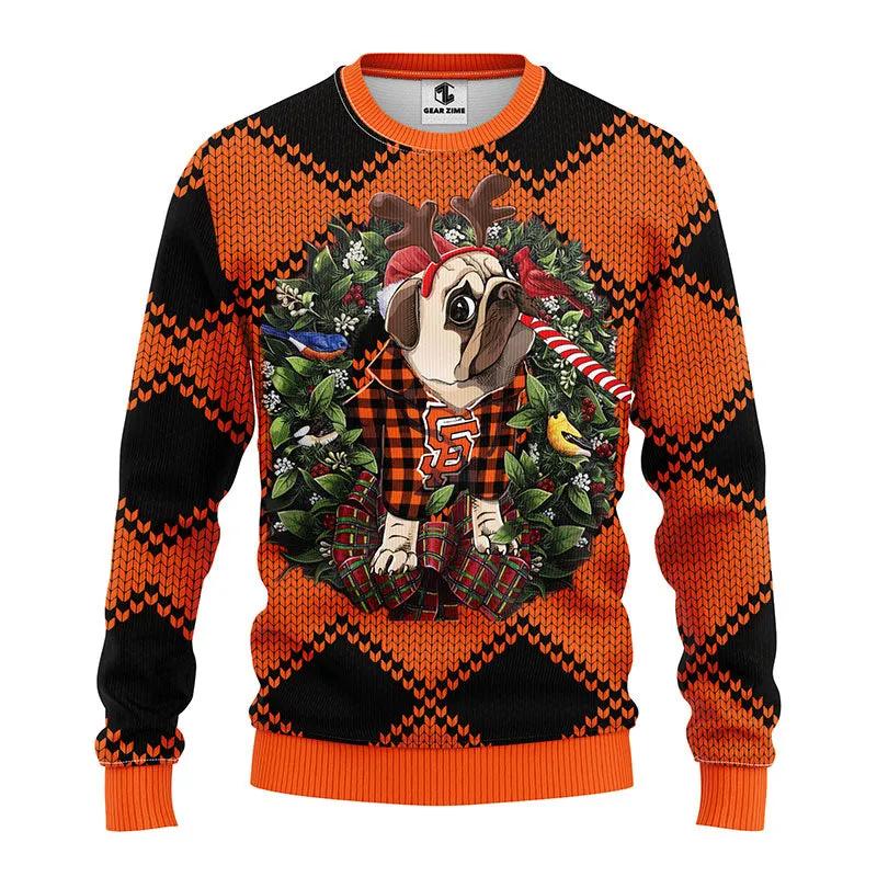 San Francisco Giants Pub Dog Ugly Christmas Sweater, MLB Christmas Sweater Moonbestprint