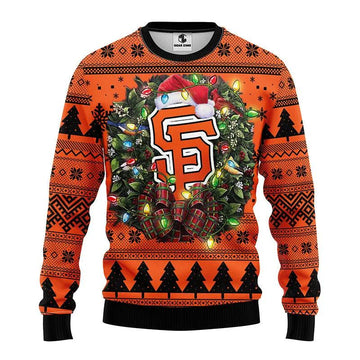 San Francisco Giants Santa Hat Ugly Christmas Sweater, MLB Christmas Sweater Moonbestprint