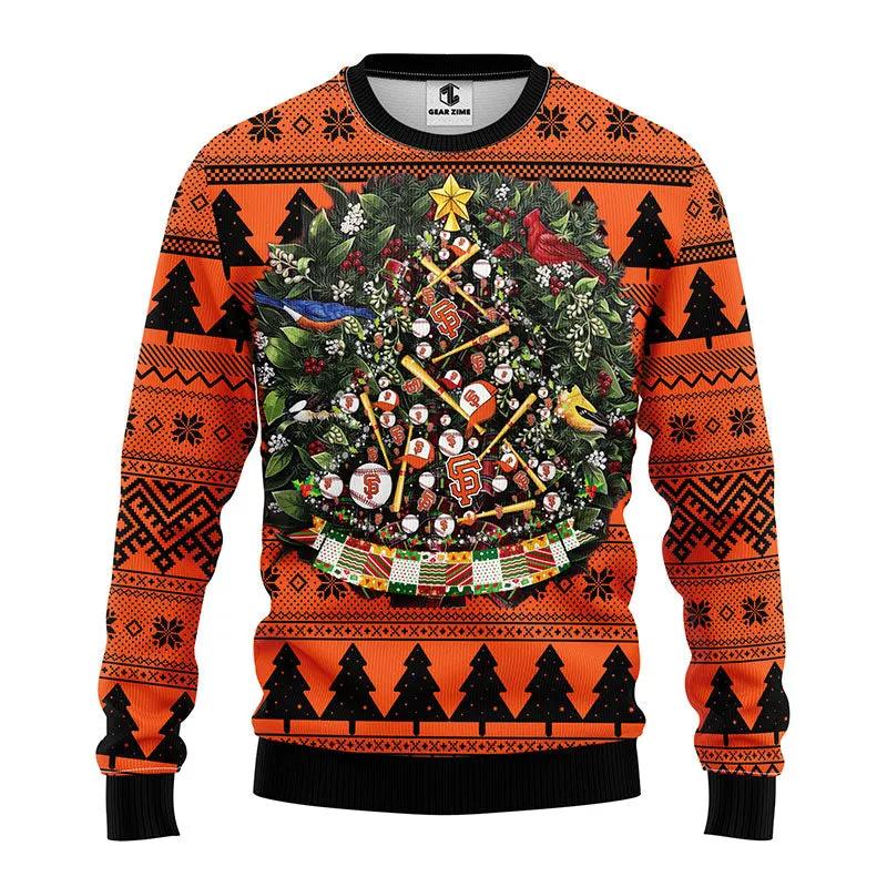 San Francisco Giants Tree Ball Ugly Christmas Sweater, MLB Christmas Sweater Moonbestprint
