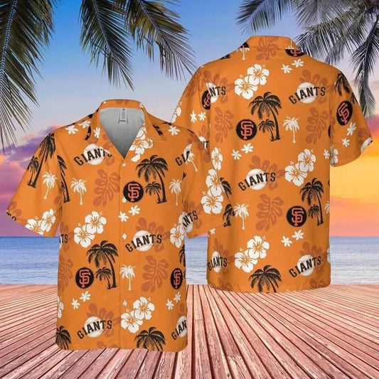 San Francisco Team Giantss Hawaiian Button Down Shirt, MLB Hawaiian Shirt Moonbestprint