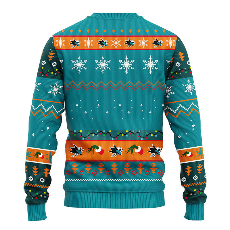 San Jose Sharks 12 Grinch Xmas Day Ugly Christmas Sweater Moonbestprint