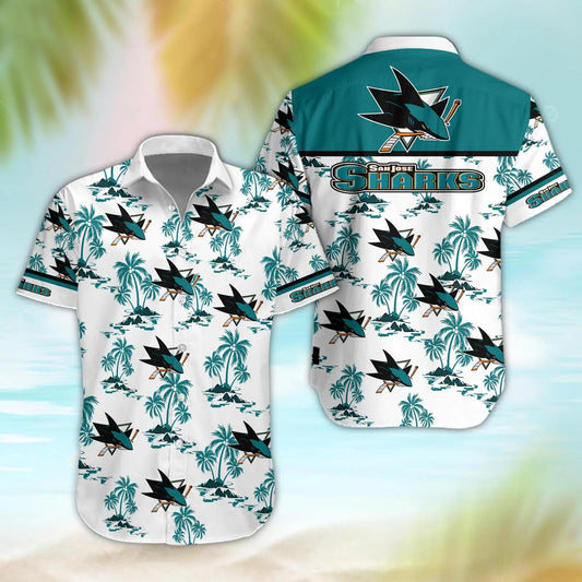 San Jose Sharks Aloha Shirt, NHL Hawaiian Shirt Moonbestprint