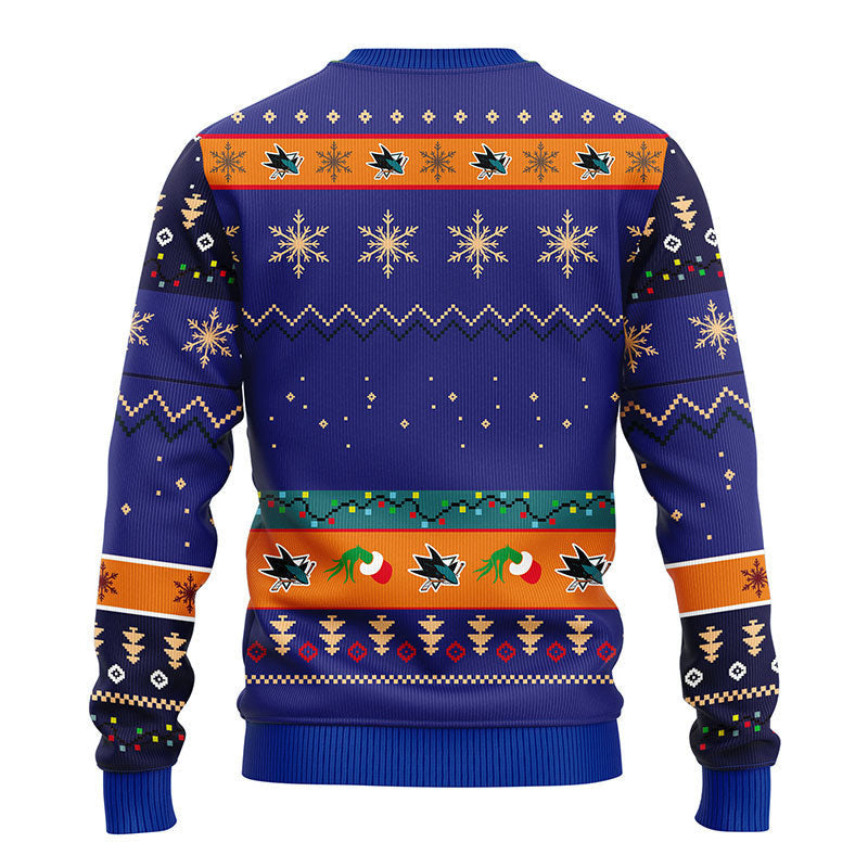 San Jose Sharks Grinch Ugly Christmas Sweater Moonbestprint