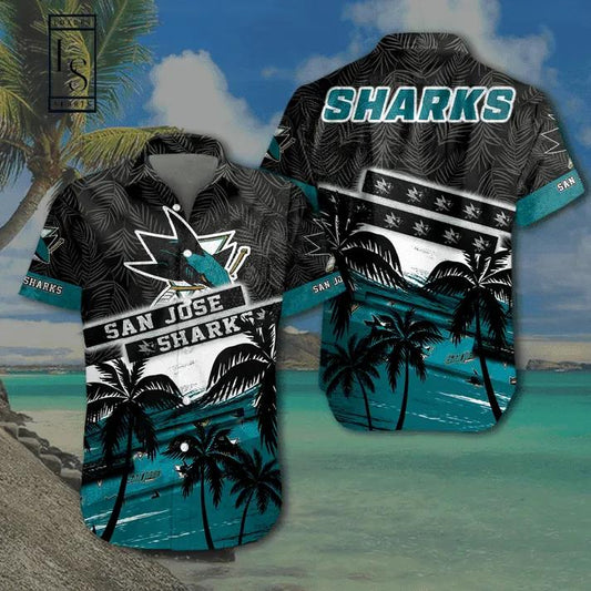 San Jose Sharks Hawaiian Shirt 1, NHL Hawaiian Shirt Moonbestprint