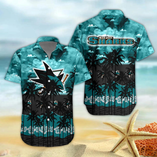 San Jose Sharks Hawaiian Shirt 2, NHL Hawaiian Shirt Moonbestprint