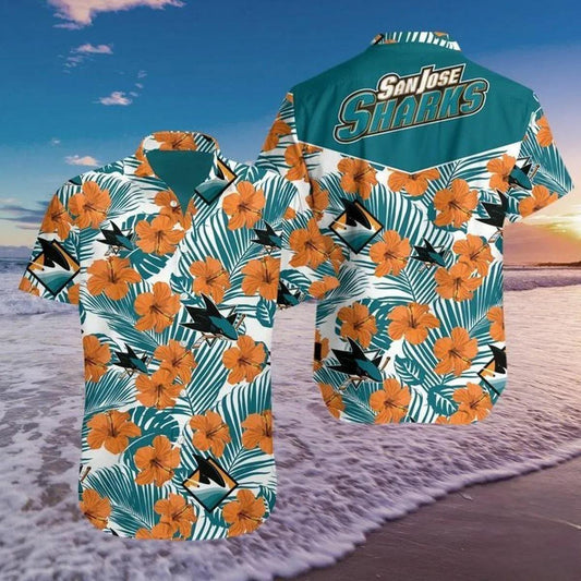 San Jose Sharks Hawaiian Shirt 3, NHL Hawaiian Shirt Moonbestprint
