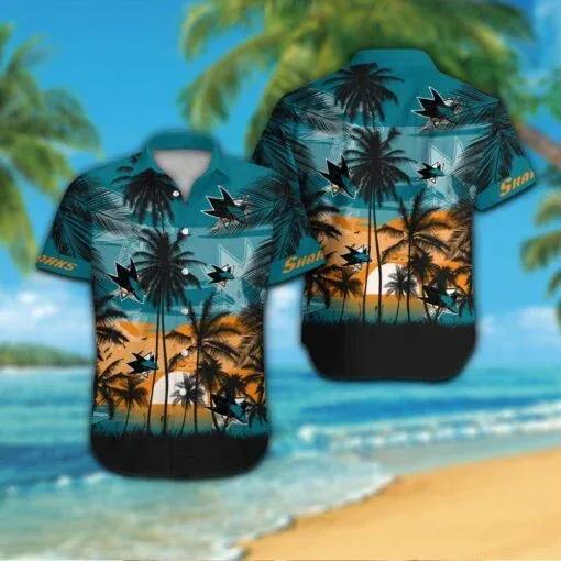 San Jose Sharks Hawaiian Shirt 6, NHL Hawaiian Shirt Moonbestprint
