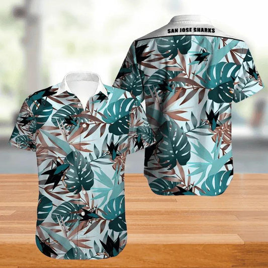 San Jose Sharks Hawaiian Shirt Lemon Button Up, NHL Hawaiian Shirt Moonbestprint
