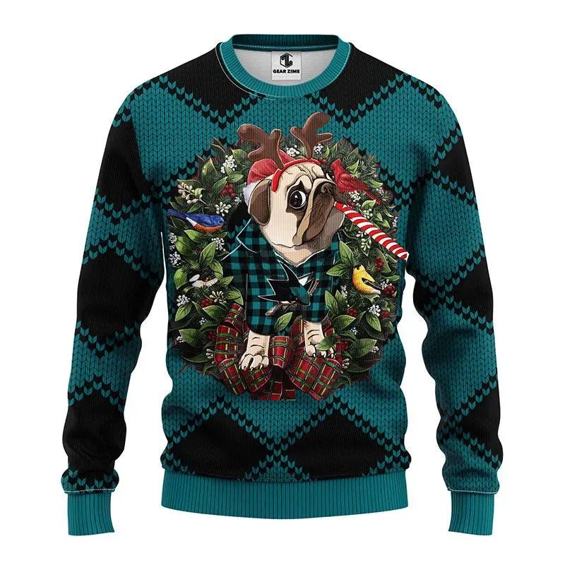 San Jose Sharks Pub Dog Ugly Christmas Sweater, NHL Christmas Sweater Moonbestprint