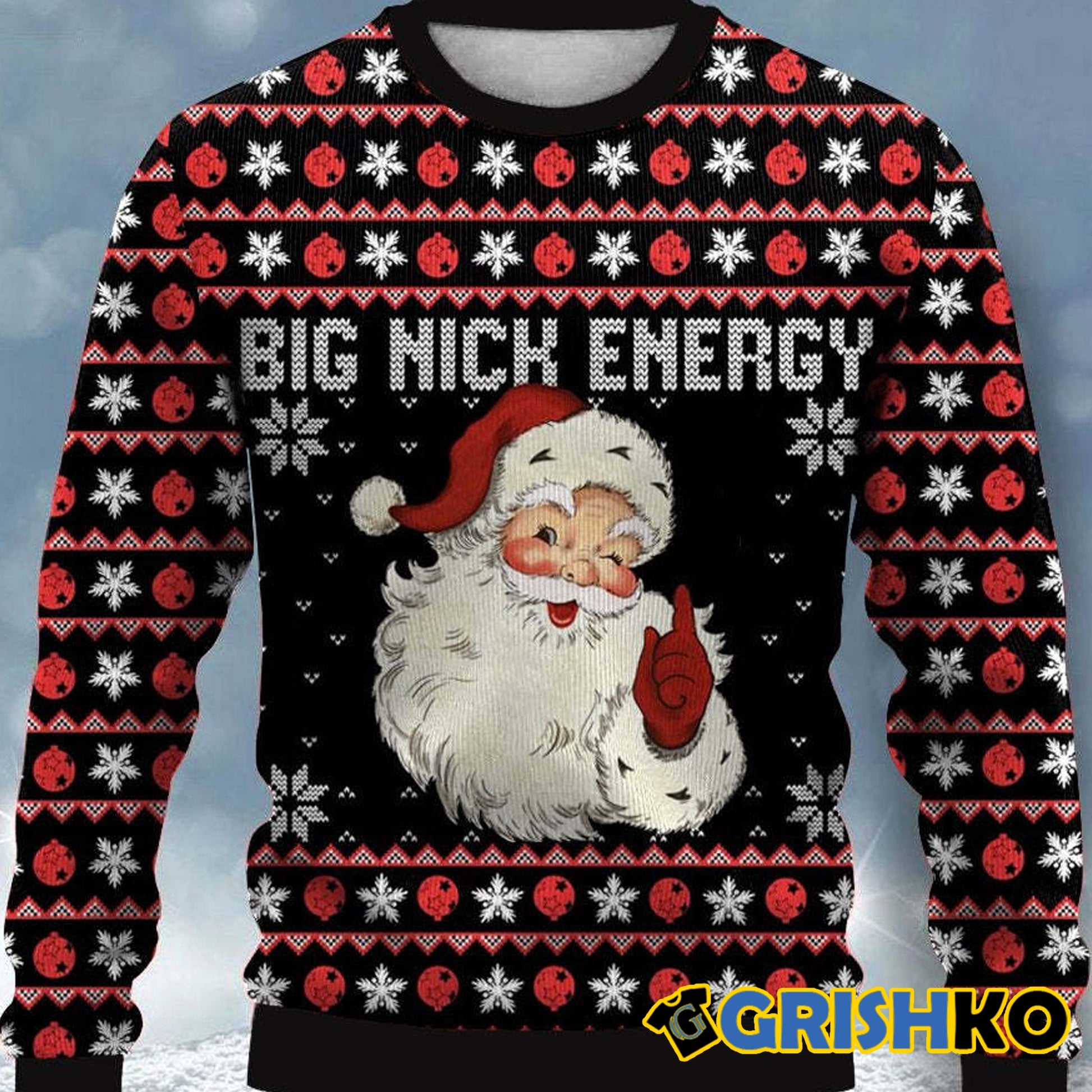 Santa Big Nick Energy Ugly Christmas Sweater - Moonbestprint