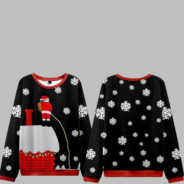 Santa Claus On The Roof Ugly Sweater 2026 Christmas - Moonbestprint