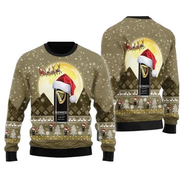 Santa Claus Sleigh Guinness Ugly Sweater – Moonbestprint