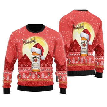 Santa Claus Sleigh Jim Beam Ugly Sweater – Moonbestprint