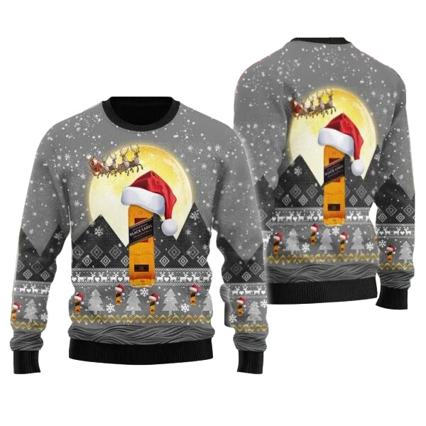 Santa Claus Sleigh Johnnie Walker Ugly Sweater – Moonbestprint