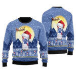 Santa Claus Sleigh Pabst Blue Ribbon Ugly Sweater – Moonbestprint