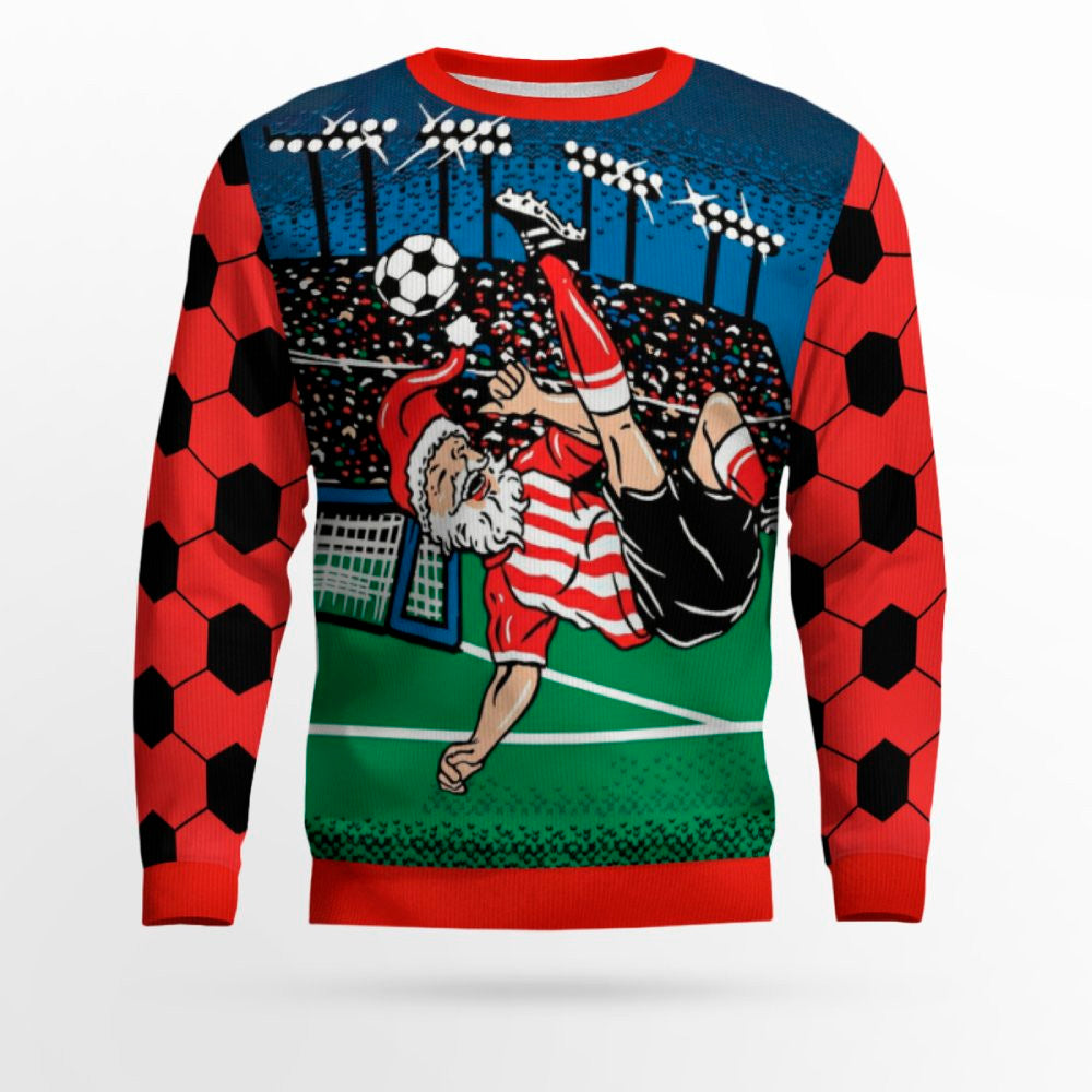 Santa Football Soccer Ugly Christmas Sweater – Moonbestprint