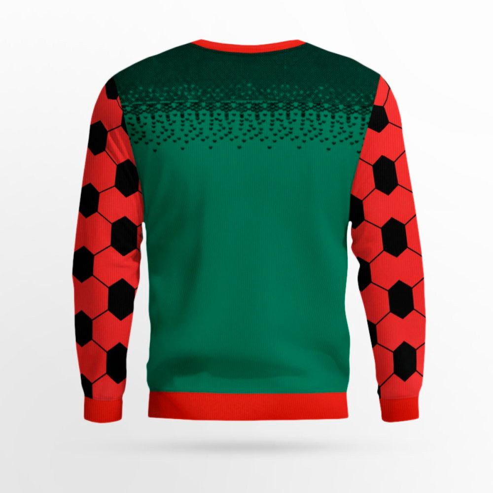 Santa Football Soccer Ugly Christmas Sweater – Moonbestprint