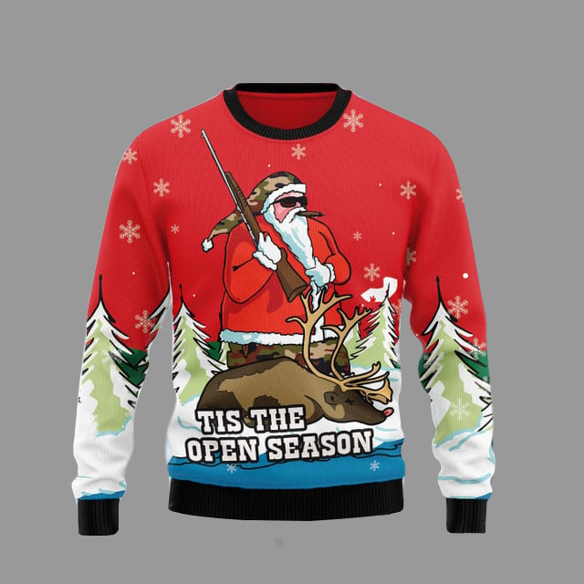 Santa Hunting Ugly Christmas Sweater 2025 – Moonbestprint