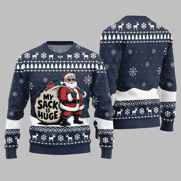 Santa My Sack Is Huge Ugly Sweater Christmas 2026 - Moonbestprint