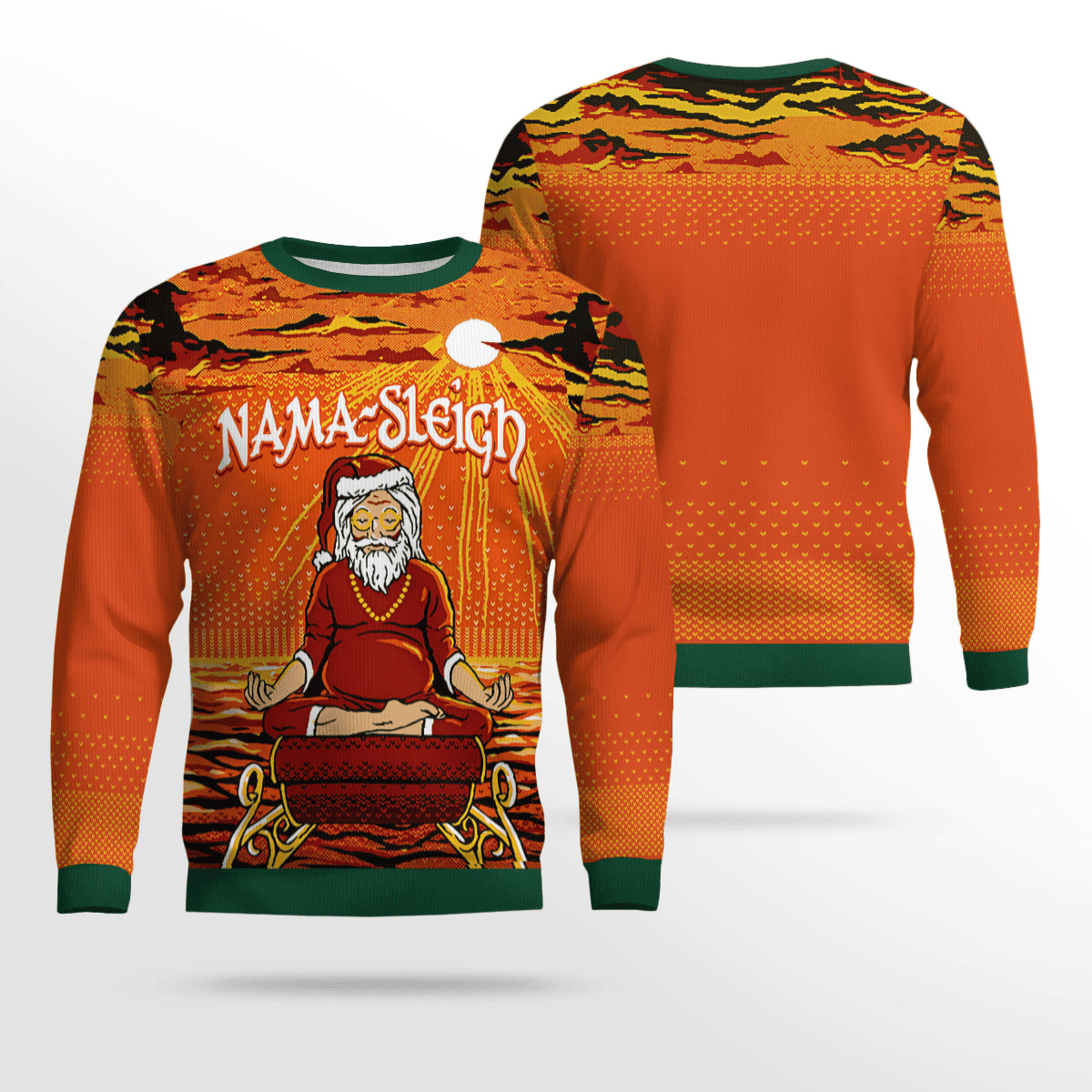 Santa Nama-sleigh Ugly Christmas Sweater – Moonbestprint