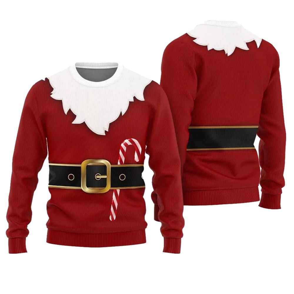 Santa Suit Ugly Christmas Sweater - Moonbestprint