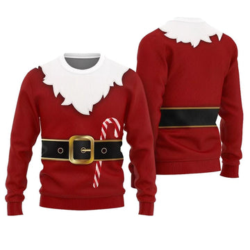 Santa Suit Ugly Christmas Sweater - Moonbestprint