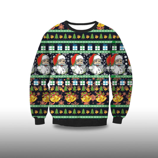 2026 Santa Ugly Christmas Sweater Santa Xmas Holiday Sweater Christmas Gifts Moonbestprint