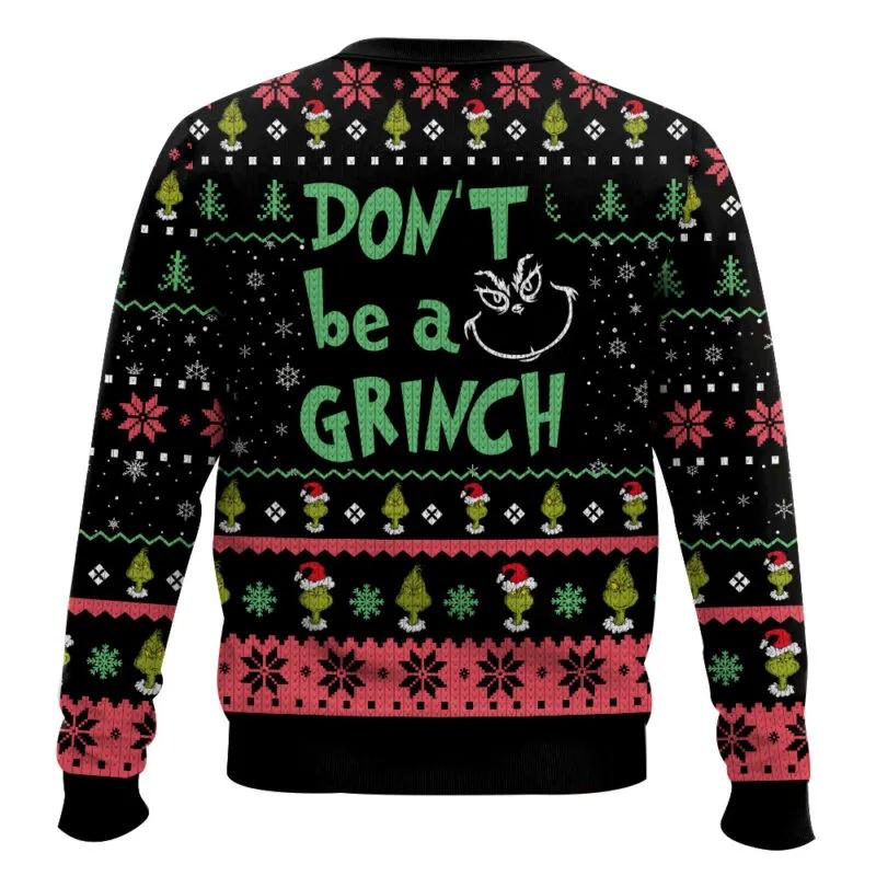 Santa’s Sleighers Grinch Ugly Christmas Sweater, Grinch Holiday Sweater Moonbestprint