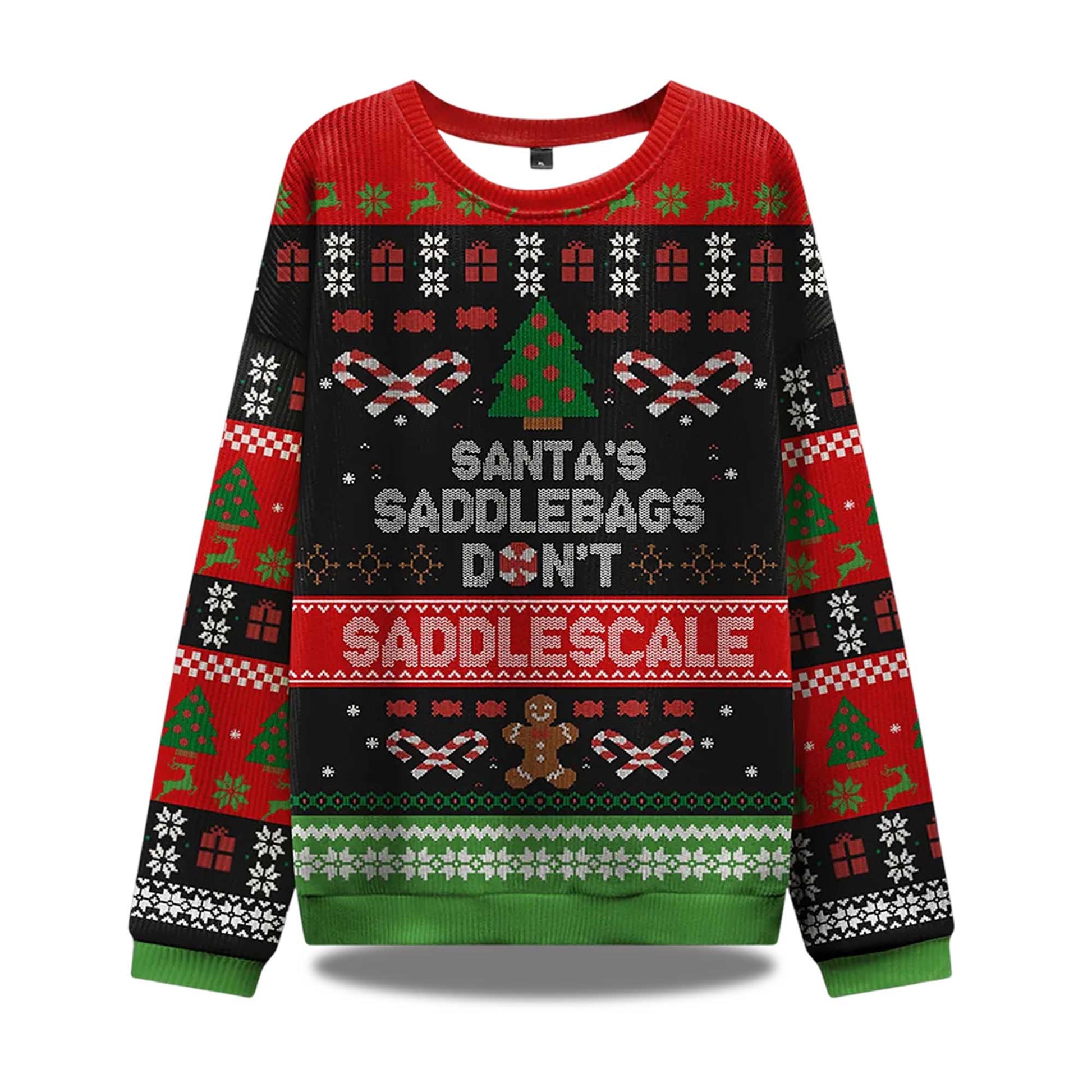 2026 Santa's Saddlebags Don't Saddlescale Ugly Christmas Sweater Moonbestprint