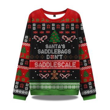 2026 Santa's Saddlebags Don't Saddlescale Ugly Christmas Sweater Moonbestprint